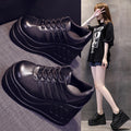 Women's Chunky Heel Wedge Shoes Casual Platform Height Increasing Comfortable Daily Walking Pumps