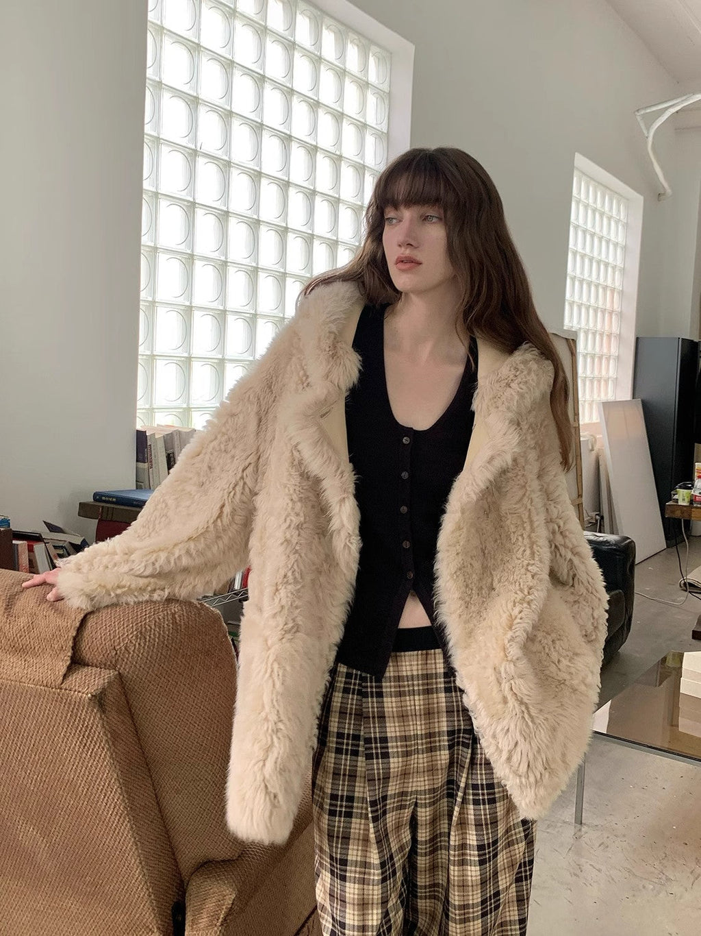 Clouds of Smoke Become Rain Imported Tuscan Hooded Sheepskin