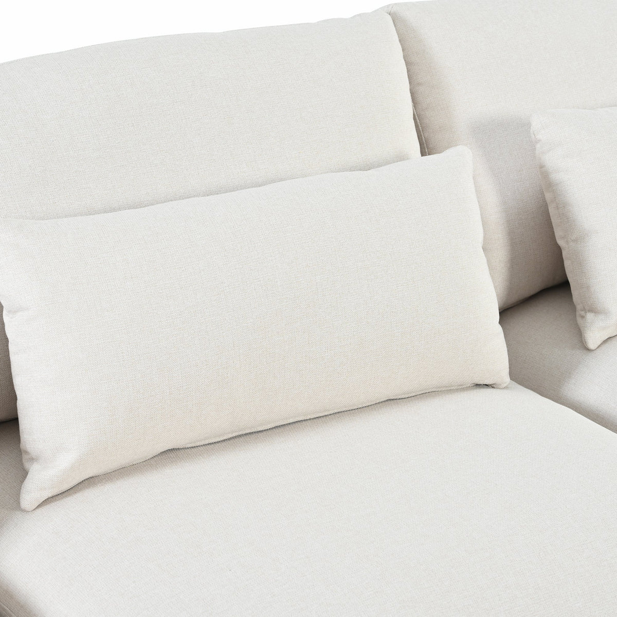 Sofá modular en forma de L con cojines de respaldo extraíbles, 3 almohadas y 2 espacios de almacenamiento, adecuado para salas de estar, ofi