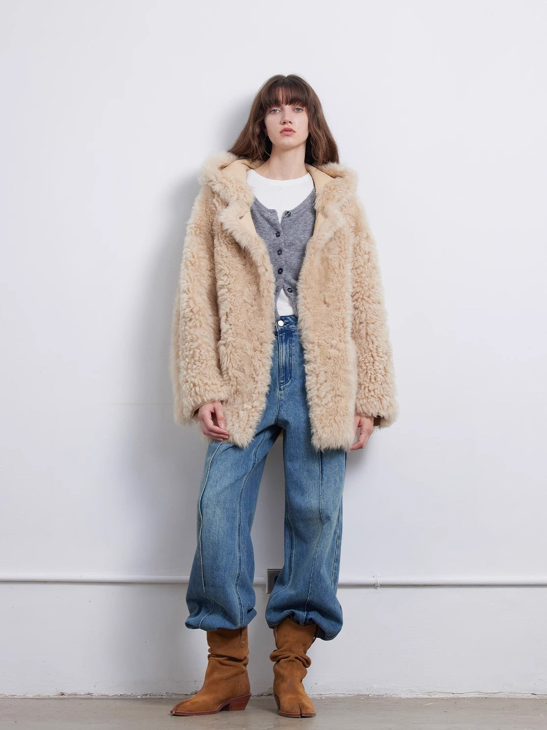 Clouds of Smoke Become Rain Imported Tuscan Hooded Sheepskin