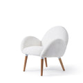 Pure Solid Wood Beech Frame Imitation Lamb Fabric Sofa Chair, Suitable for Living Room and Hotel