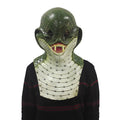 Lizard Man Basilisk Mask – Realistic Scaled Full Face Latex Reptile Headpiece