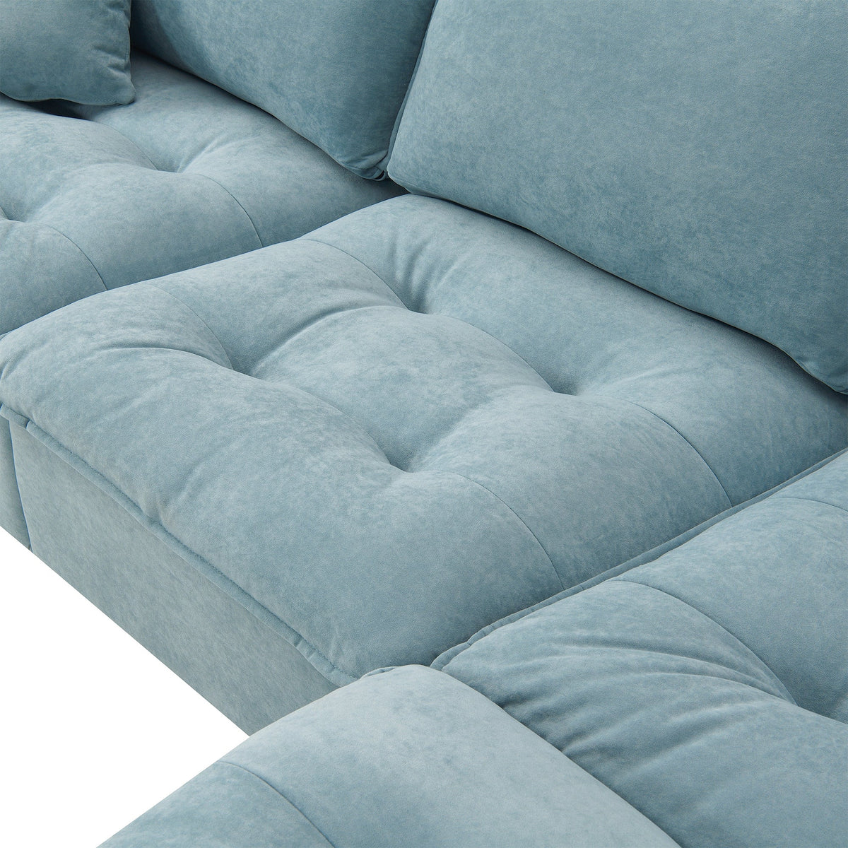 Sofá seccional convertible moderno de 100*59", sofá en forma de L reversible con cojines gratis, sofá cama de terciopelo de gamuza de 4 plazas
