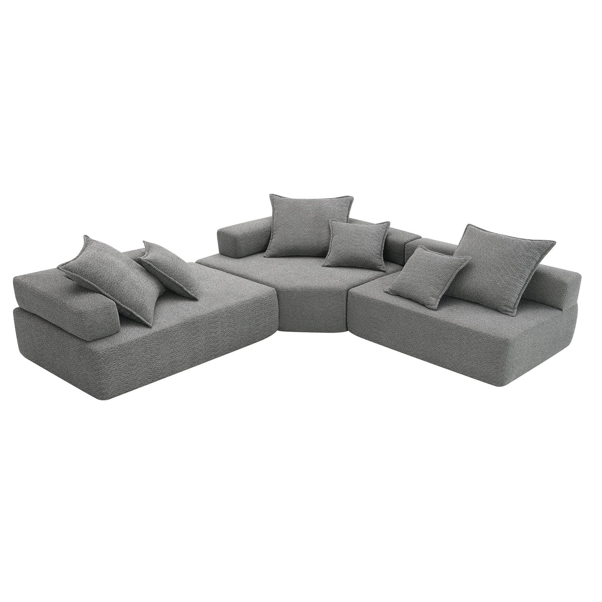 Oversized Modular L Shaped Sectional Sofa,Luxury Boucle Floor Couch Set,Convertible Sleeper Couch,Spacious Foam-Filled S