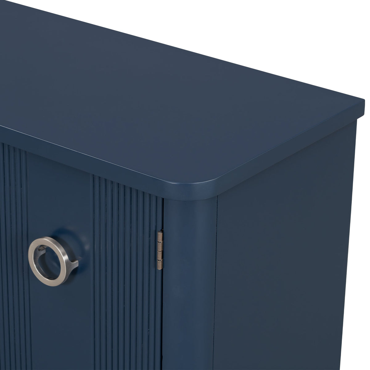 Simple and Atmospheric Solid Wood Veneer Fraxinus Mandschuric Cabinet With Three Acacia Solid Doors,Adjustable, Suitable