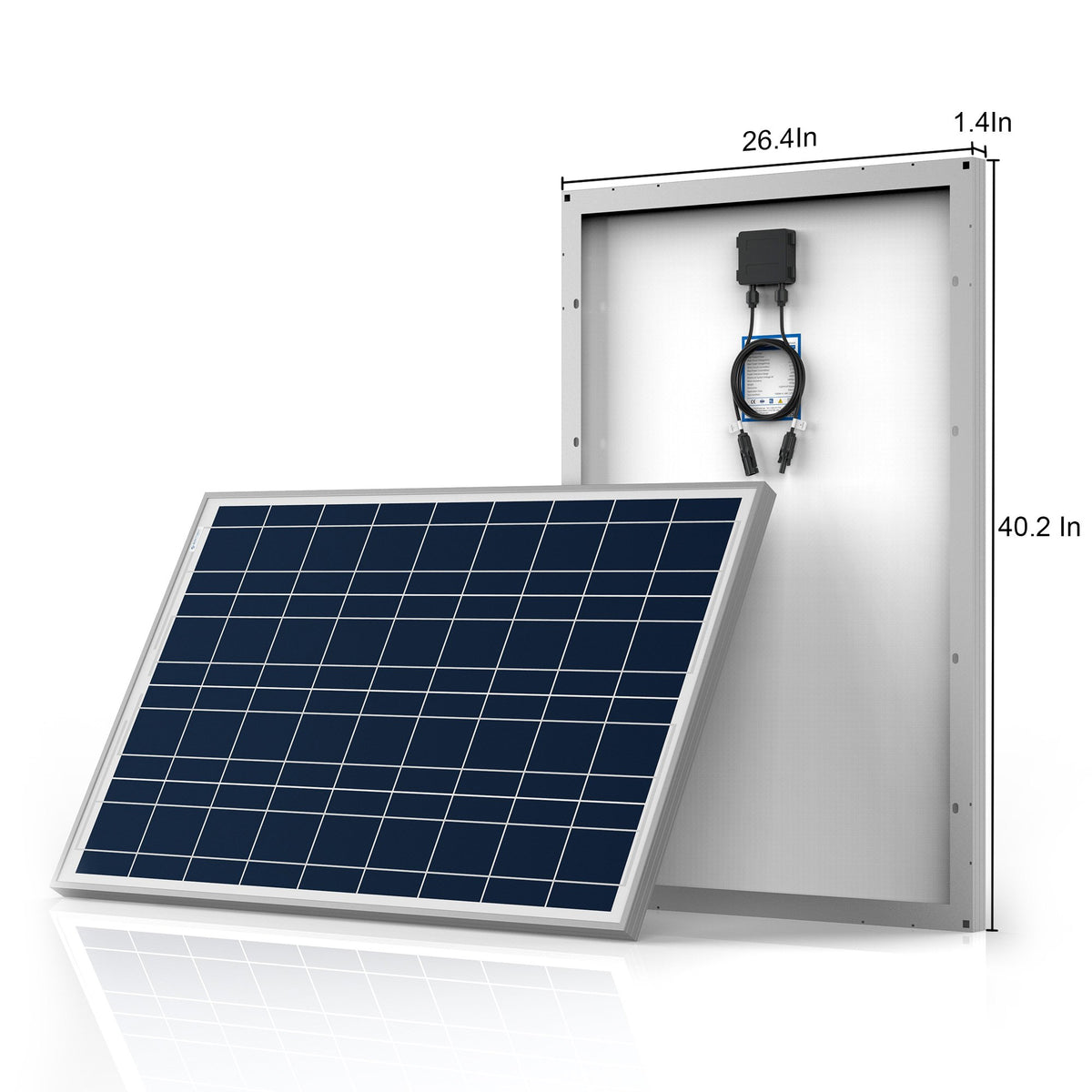 ACOPower 100W polykristallin solpanel för laddning av 12-voltsbatteri