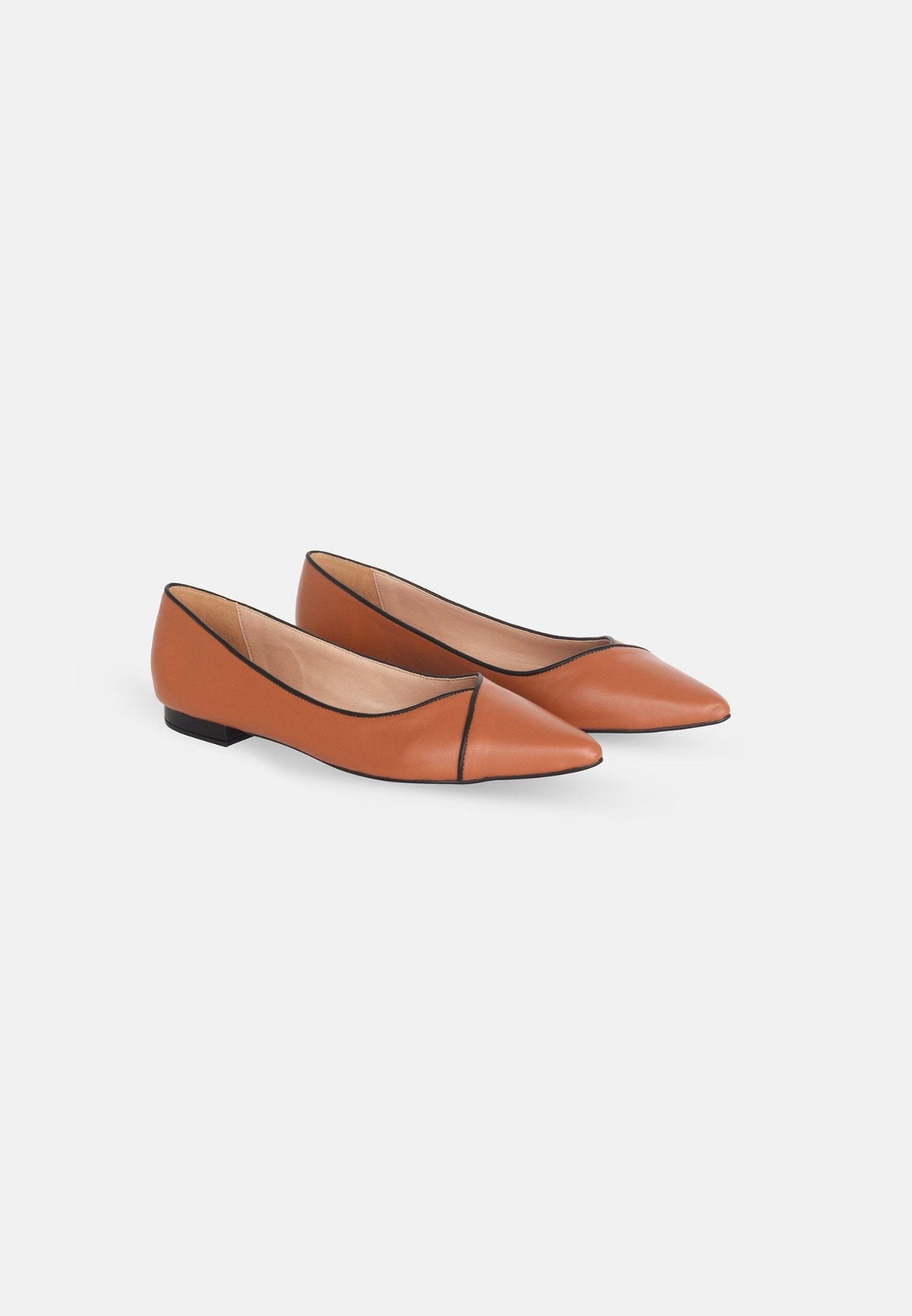 Ariri Black Leather Ballerinas – Comfort Flat