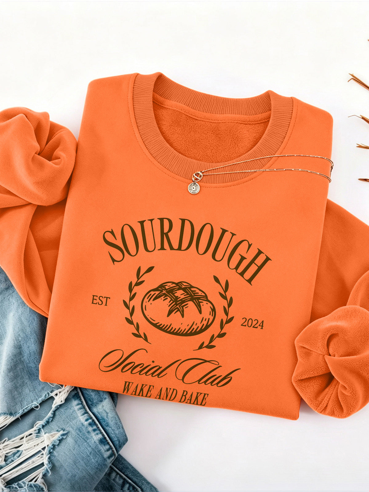 Sweat à capuche en molleton à col rond avec motif