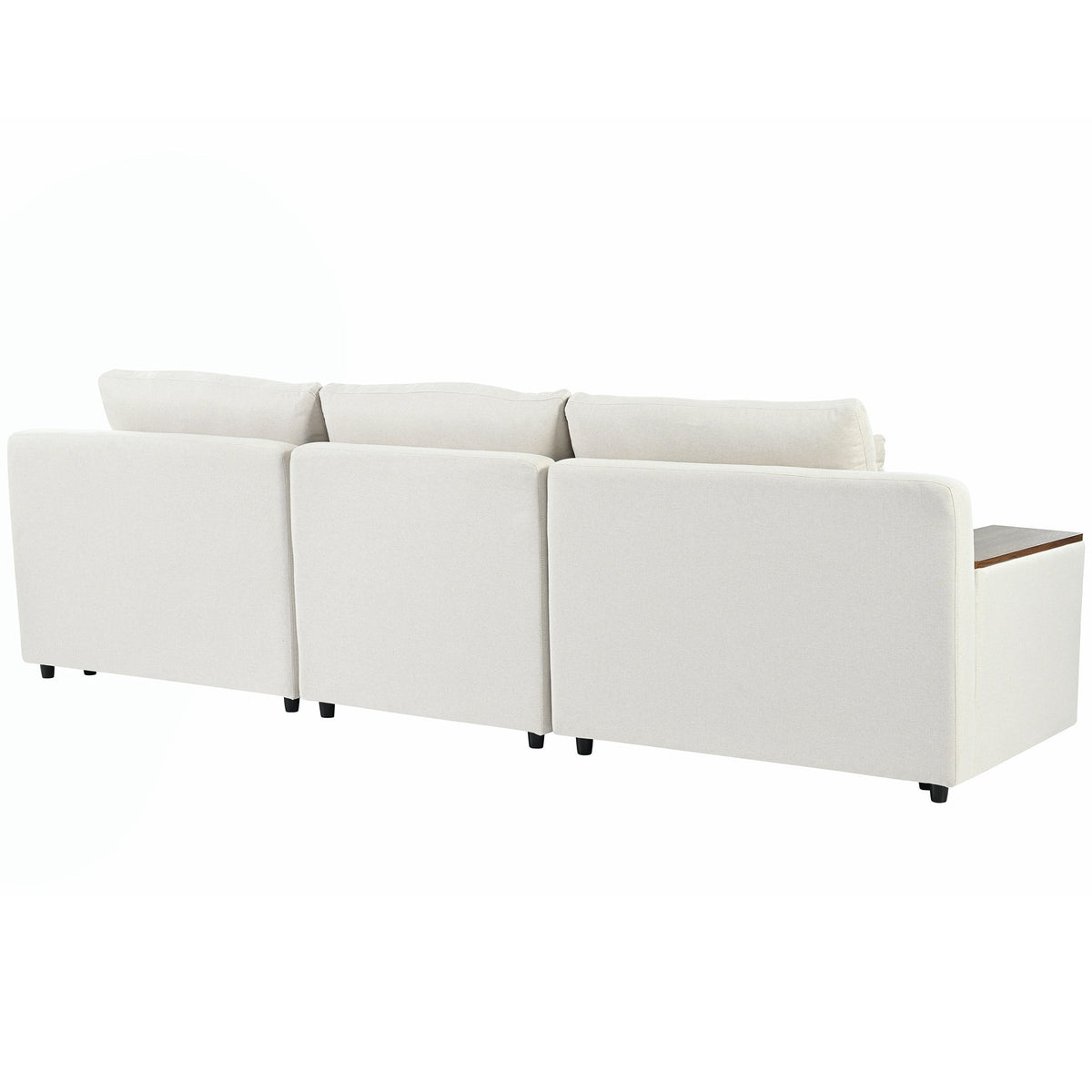 Sofá modular en forma de L con cojines de respaldo extraíbles, 3 almohadas y 2 espacios de almacenamiento, adecuado para salas de estar, ofi