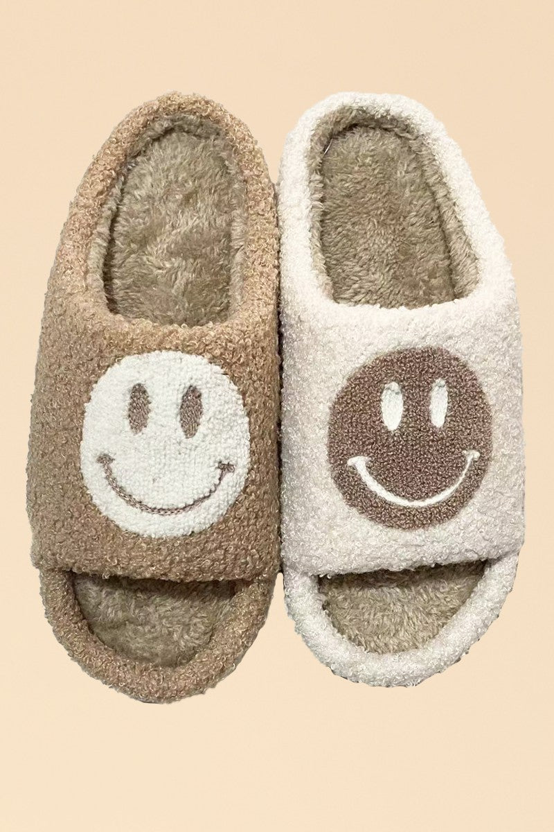 Öppen tå-tofflor med rolig design