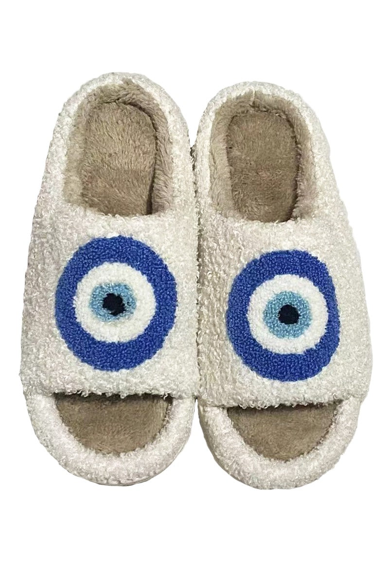 Öppen tå-tofflor med rolig design