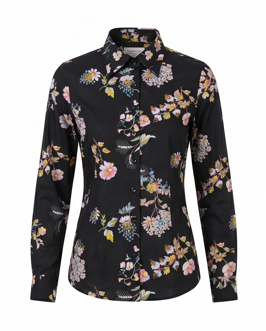 Camisa de algodón entallada Botanical Garden