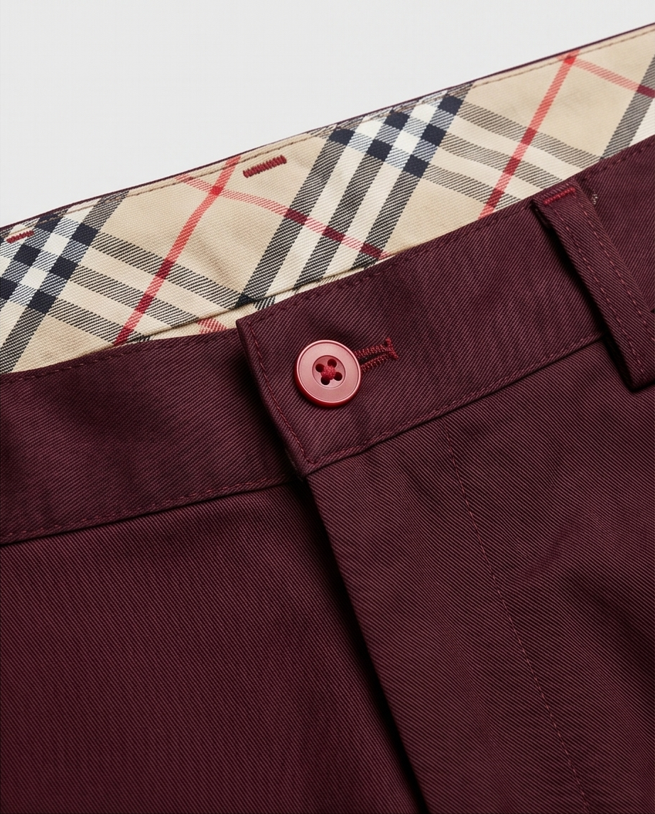 Burgundy Slim-Fit Stretch Chino