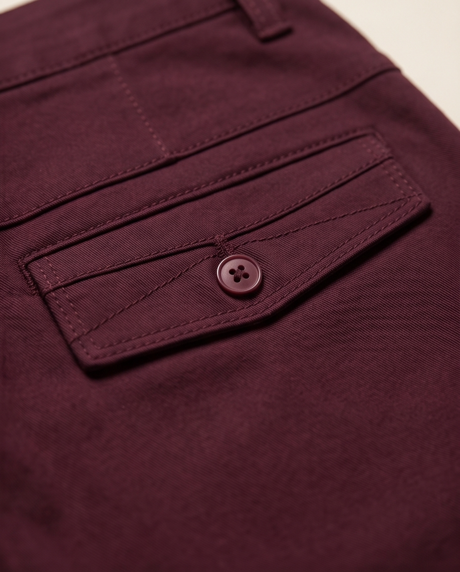 Burgundy Slim-Fit Stretch Chino