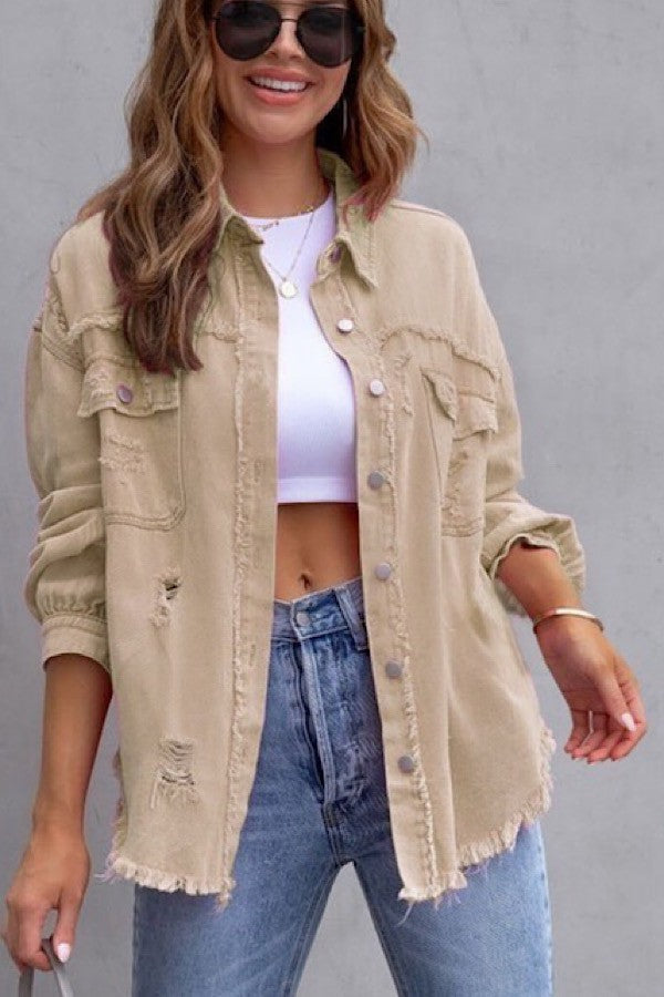 Tattered Denim Jacket