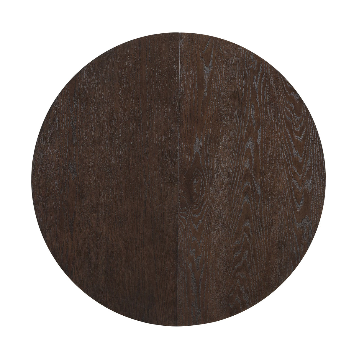 Modern 5-Piece Extendable Round Dining Table Set With 16.2inch Removable Leaf for Small Places, Espresso+Gray