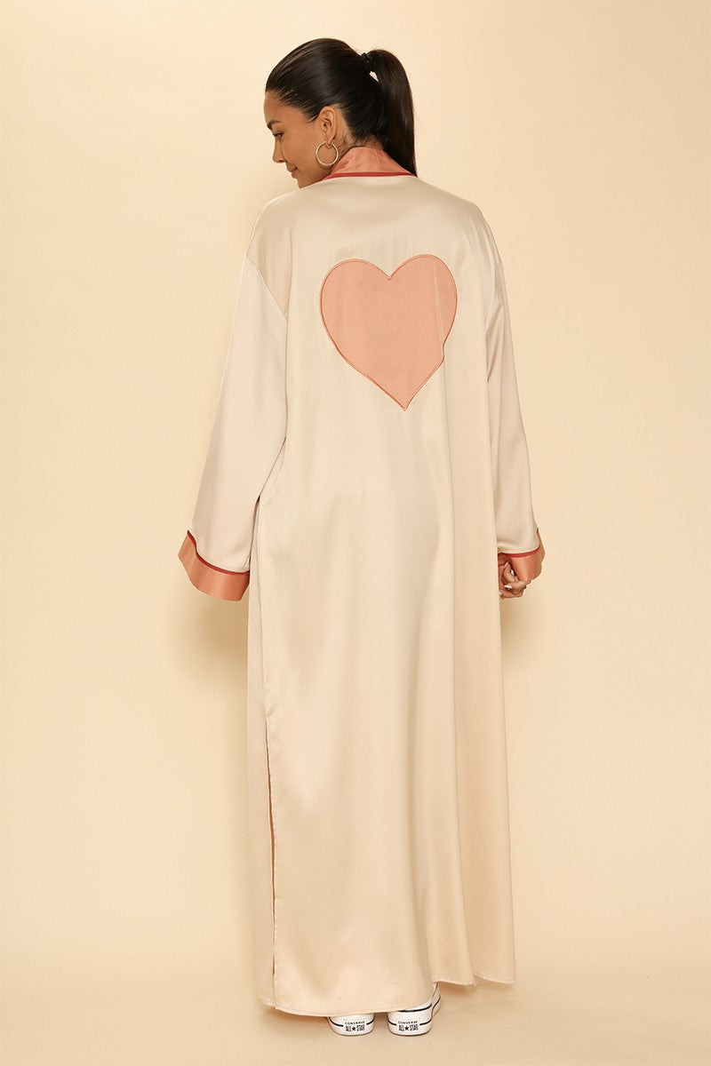 Hjärtmönstrad kimono