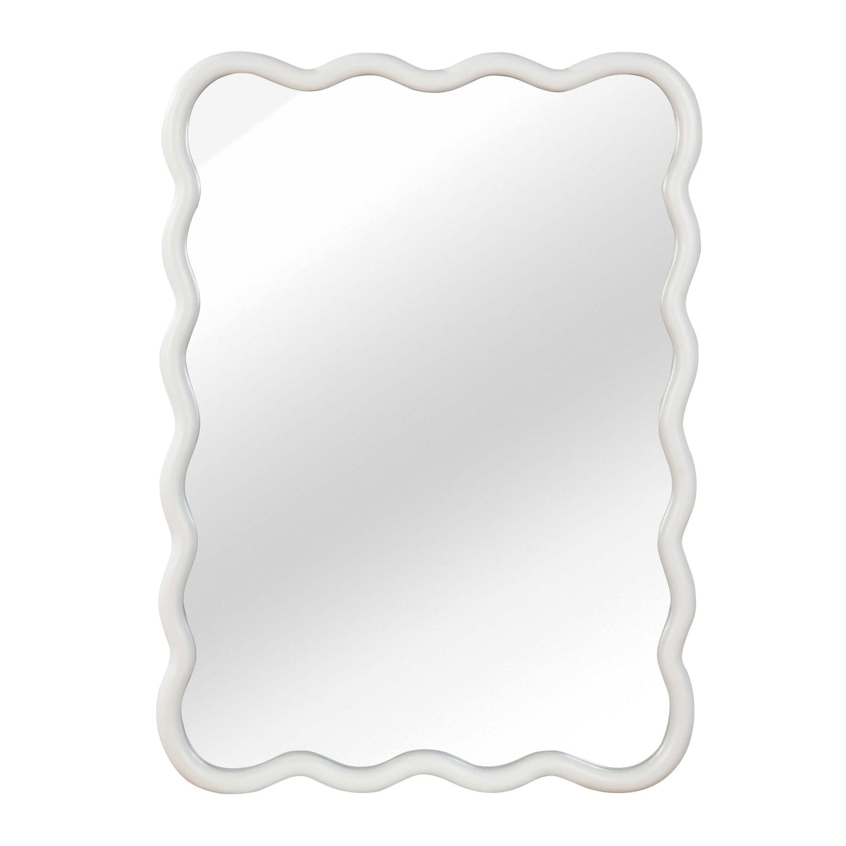 30'x40' Wavy Rectangle Solid Wood Frame Decorative Mirror,For Bedroom, Bathroom, Living Room, Entryway