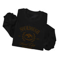 Printed round neck fleece hoodie