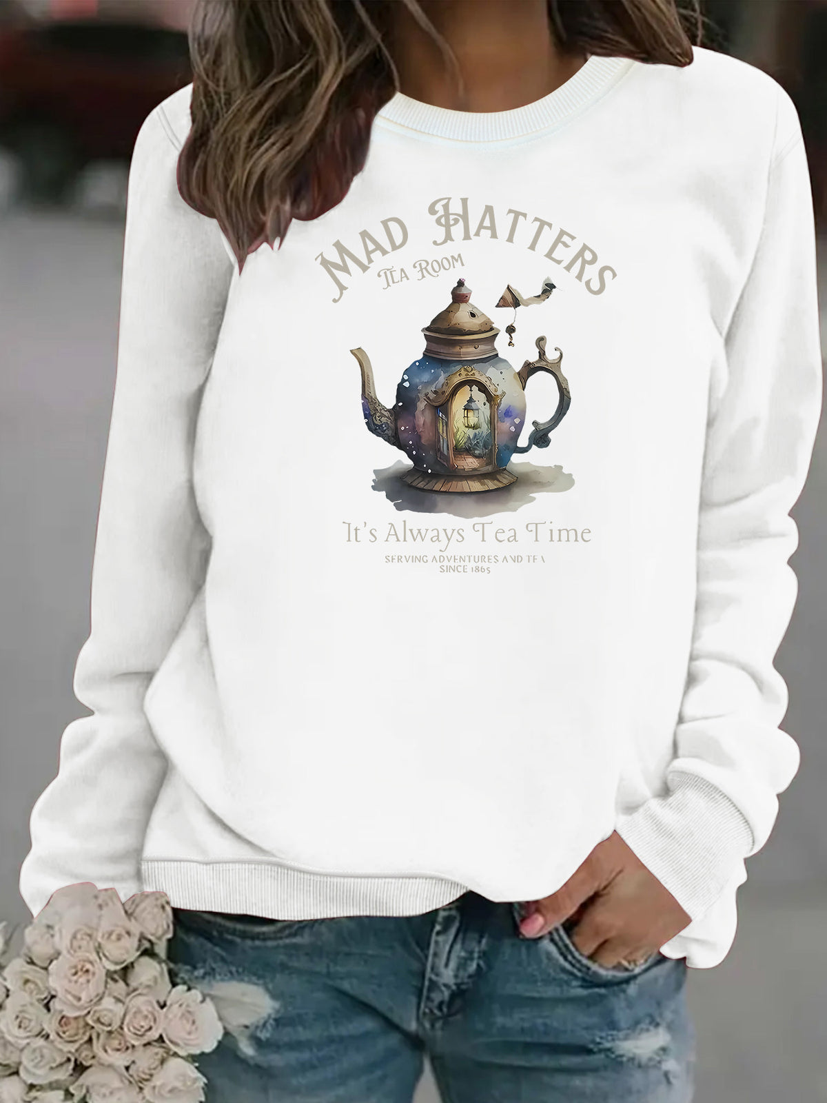 Long sleeved fleece hoodie