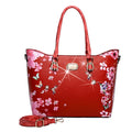 Brangio Italy Elegant Floral Hummingbird Tote Bag
