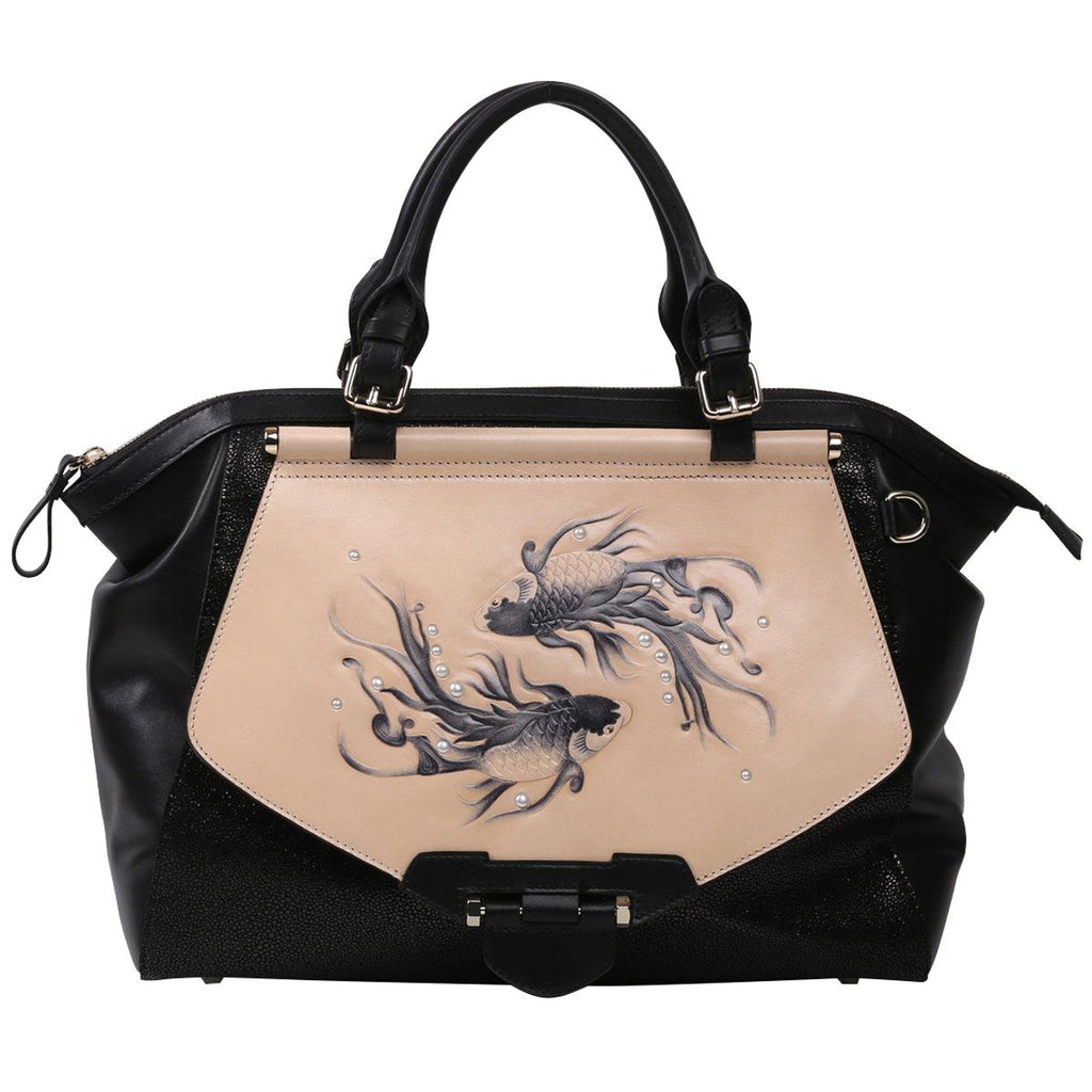 Koi Large Black Satchel