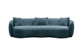 93.6 Inch Modern Curved Sofa,  Boucle Fabric Couch for Bedroom, Office, Apartment Blue