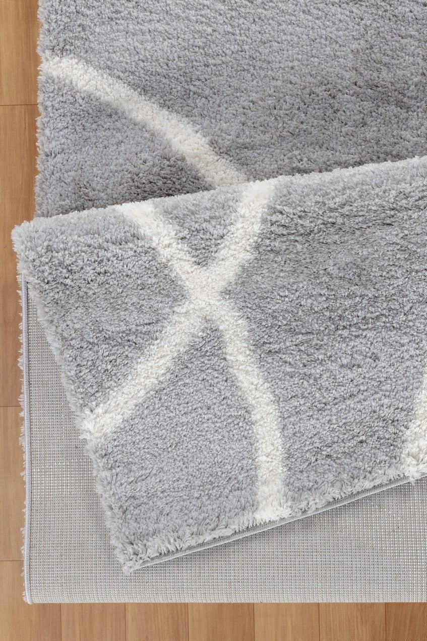 Loft Shag GC_CZY1002 Grey 5 Ft. 3 In. X 7 Ft. Shaggy Area Rug