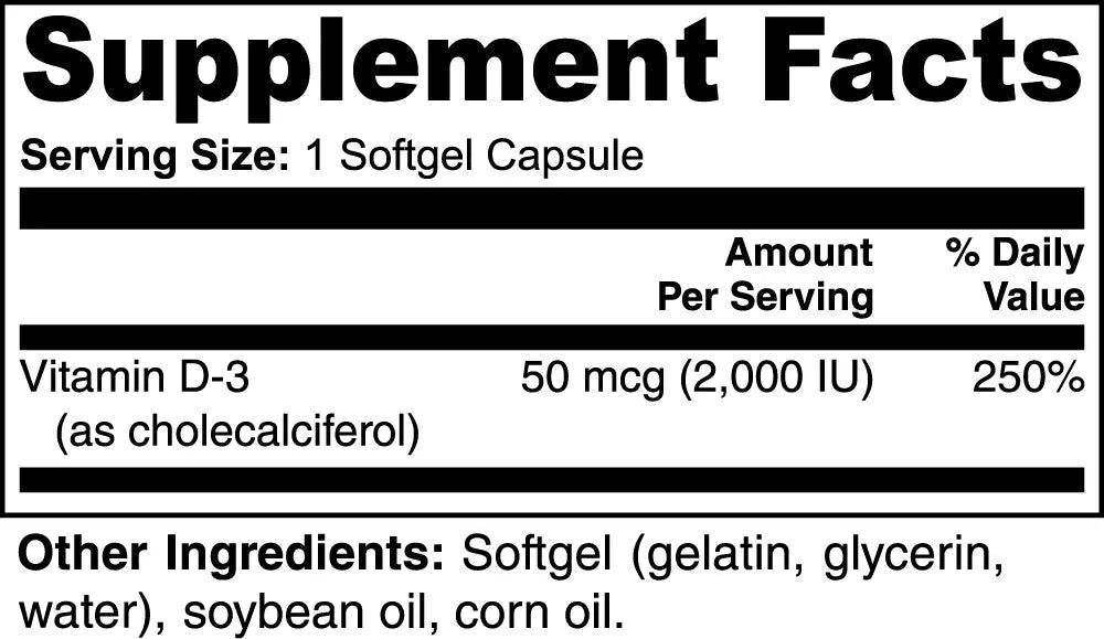 Vitamin D3 2 000 IE