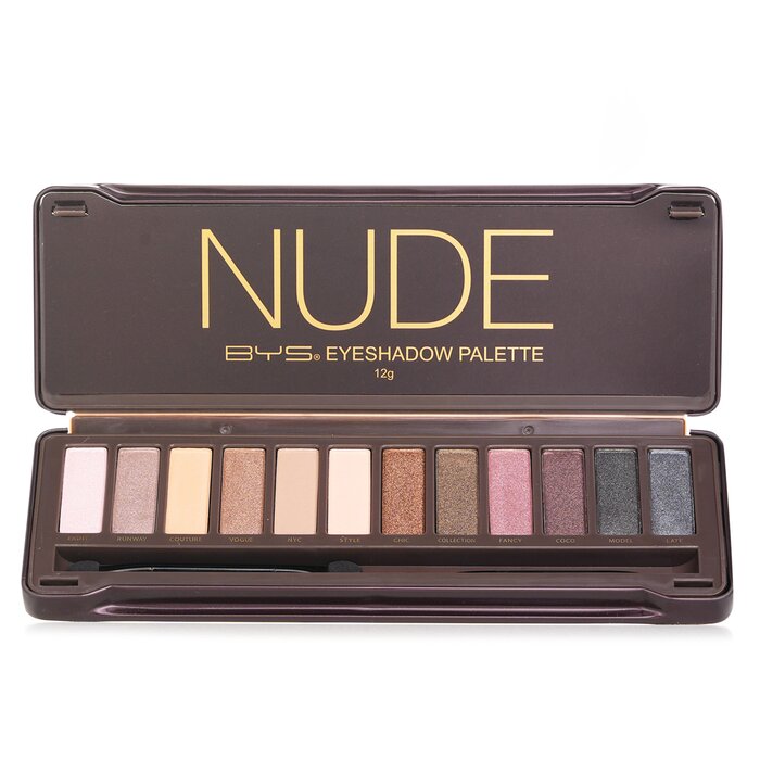 BYS - Paleta de sombras de ojos (12 sombras de ojos, 2 aplicadores) 12g/0.42oz