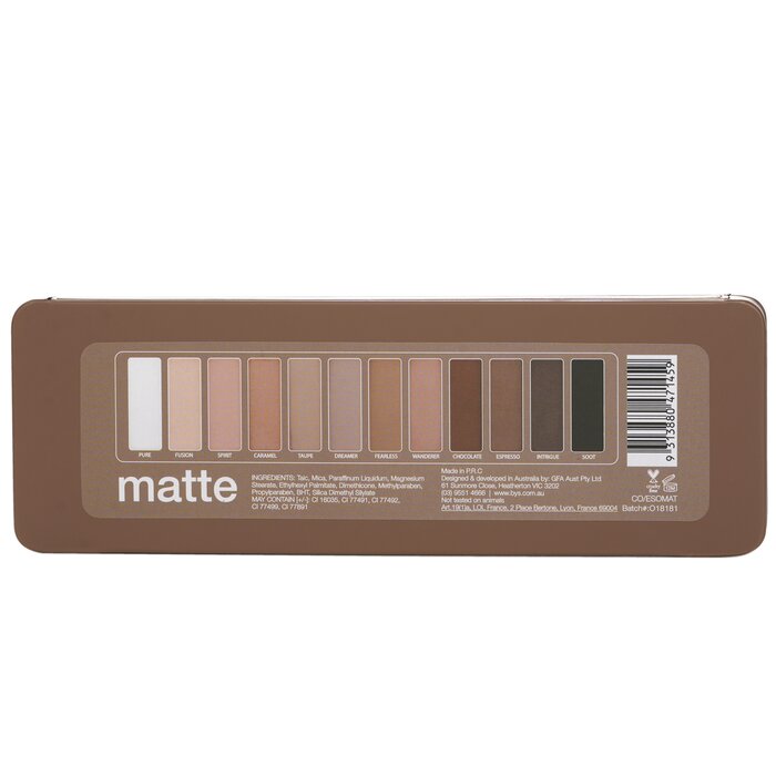 BYS - Paleta de sombras de ojos (12 sombras de ojos, 2 aplicadores) 12g/0.42oz