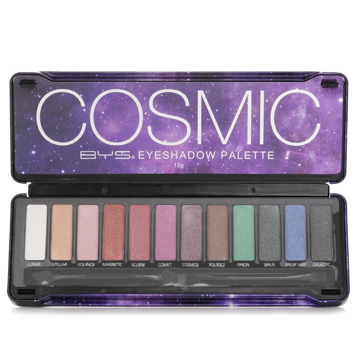 BYS - Paleta de sombras de ojos (12 sombras de ojos, 2 aplicadores) 12g/0.42oz