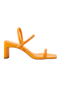 Palmito Goat Orange Leather Sandals – 6.5cm Block Heel
