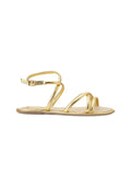 Angico White Leather Strappy Sandals – Flat, Raffia Footbed