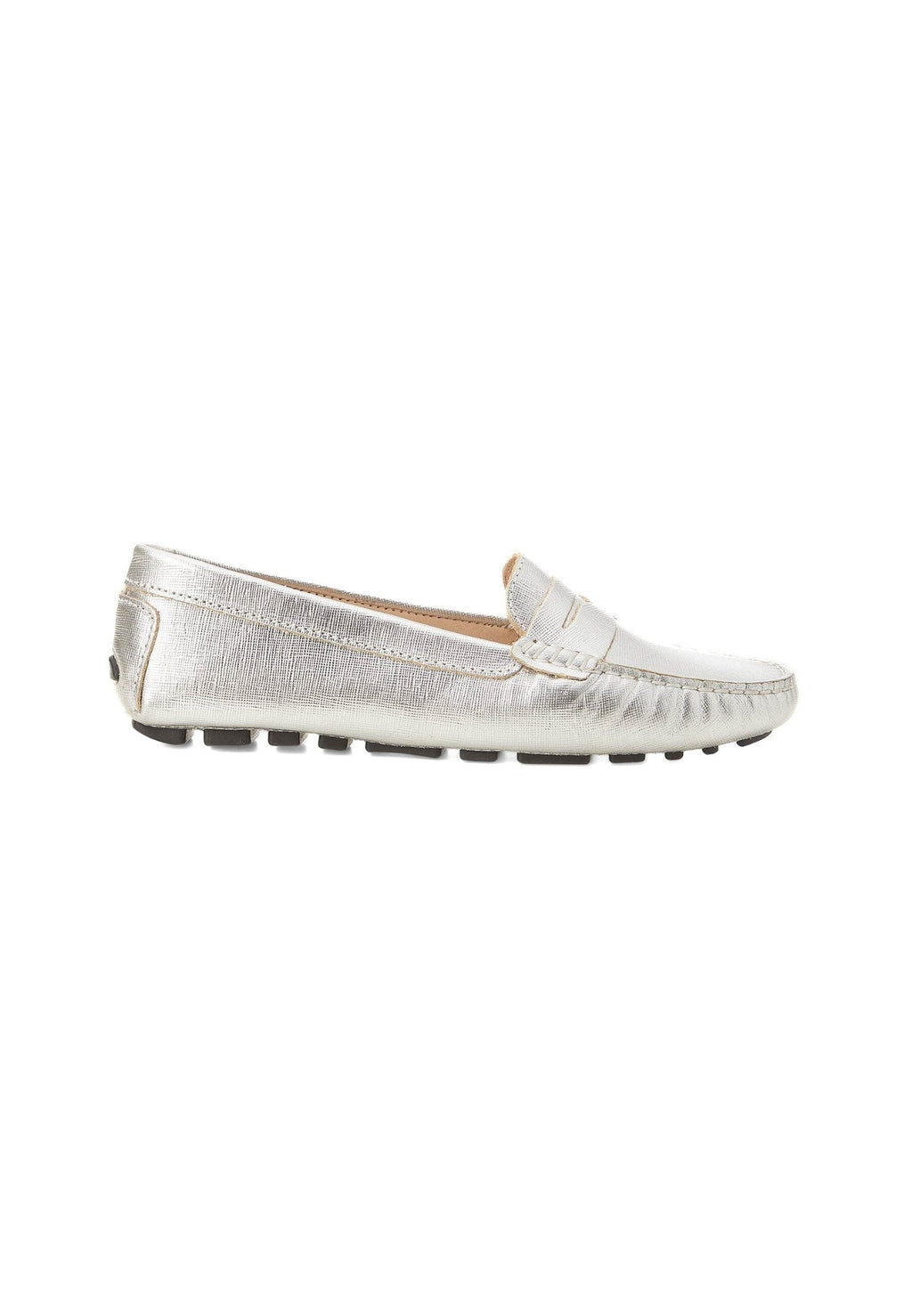 Angico Beige Leather Driving Loafers – Flat Penny Moccasins