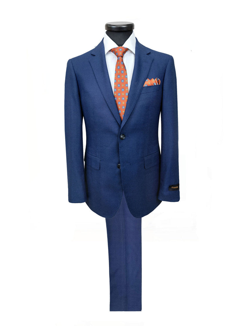 Marine Blue Birdseye Slim Fit Suit