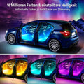 4-Piece 72 LED Car Footwell Atmosphere Light Strips With Music Sync Sound Activation & App Remote Control