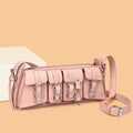 Women's Stylish High-end Leather-buckle Biker Bag