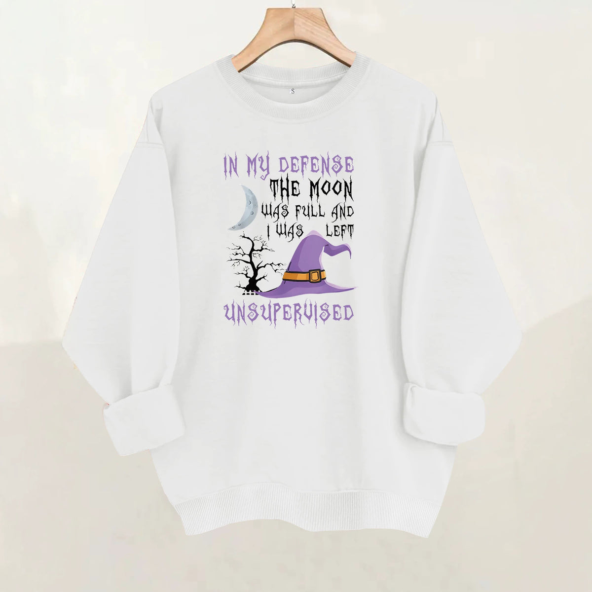 Round neck fleece hoodie