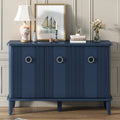 Simple and Atmospheric Solid Wood Veneer Fraxinus Mandschuric Cabinet With Three Acacia Solid Doors,Adjustable, Suitable