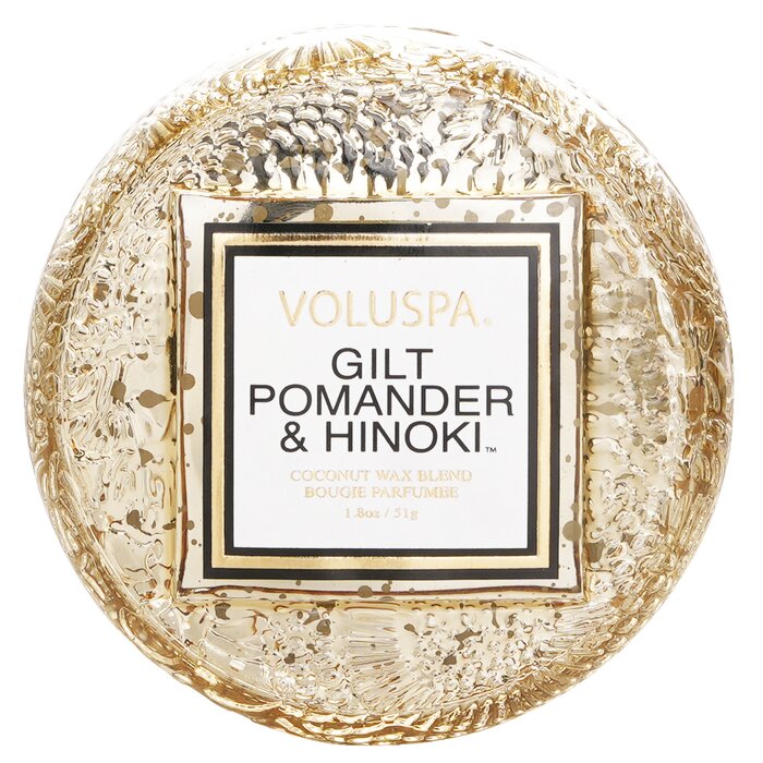 VOLUSPA - Macaron Candle - Gilt Pomander & Hinoki
