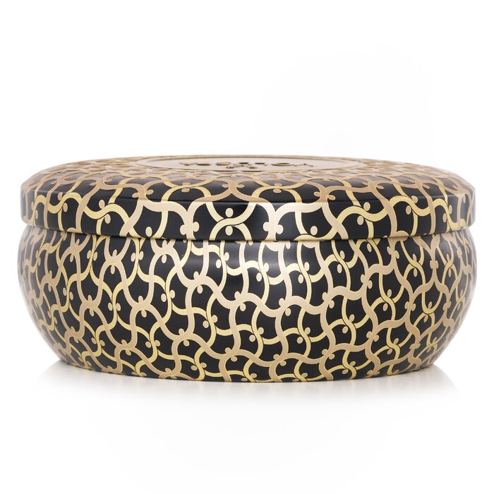 VOLUSPA - 3 Wick Decorative Tin Candle - Suede Noir