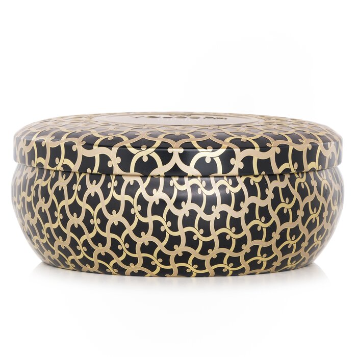 VOLUSPA - 3 Wick Decorative Tin Candle - Suede Noir