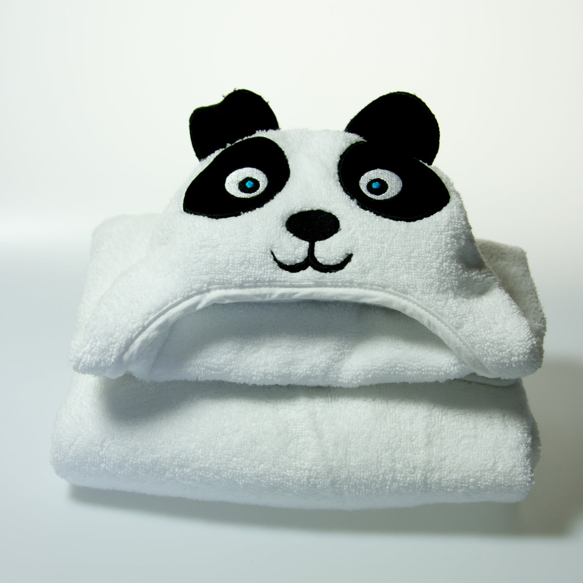 Toalla turca de algodón con capucha de panda: Niño pequeño