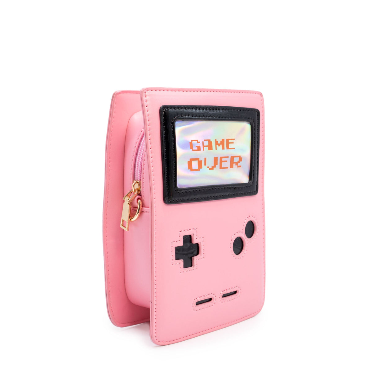 Różowa torebka w stylu retro 8-bitowego gracza