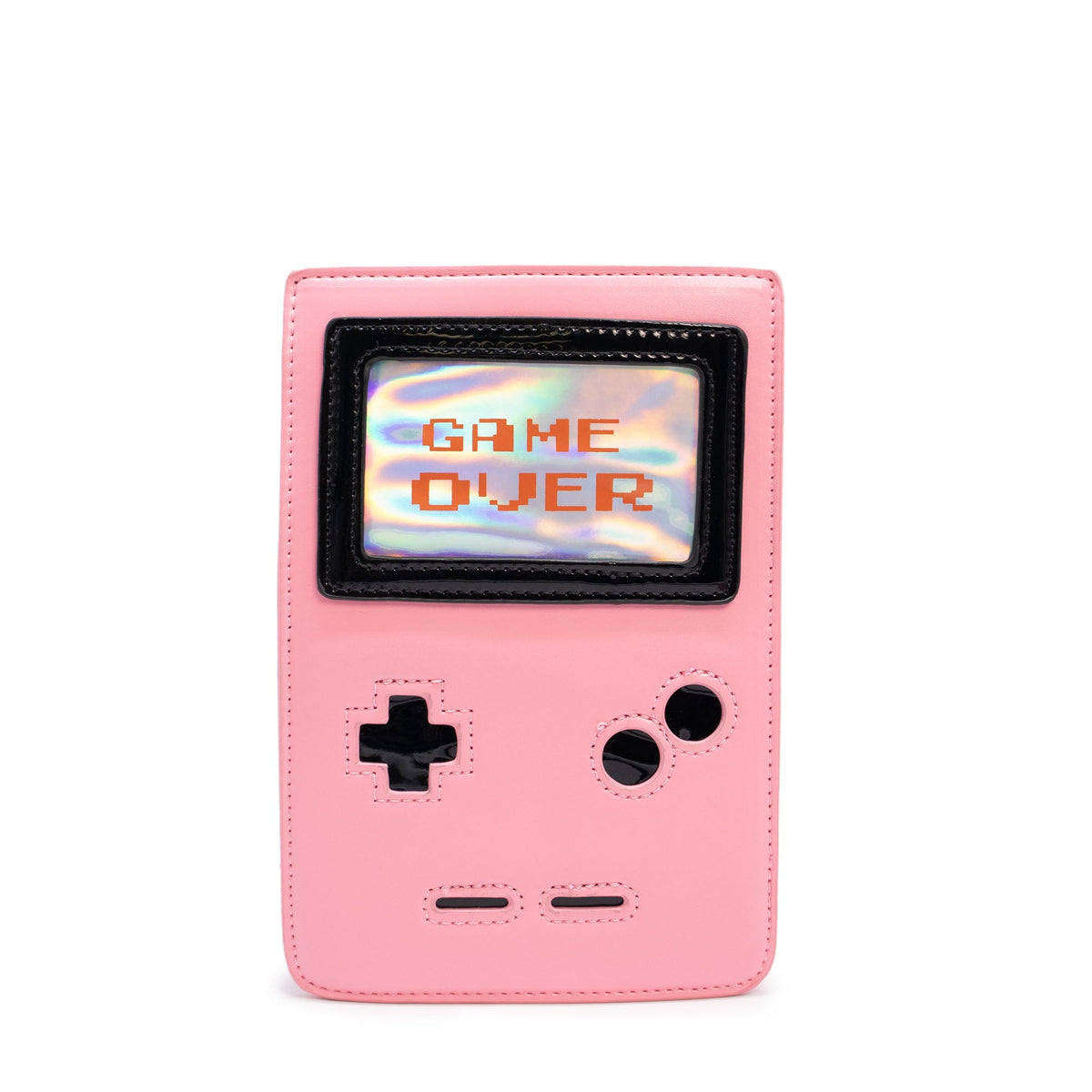 Różowa torebka w stylu retro 8-bitowego gracza
