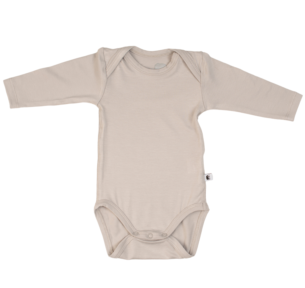 Bambu Body Lång Ärm Baby - GRÅ