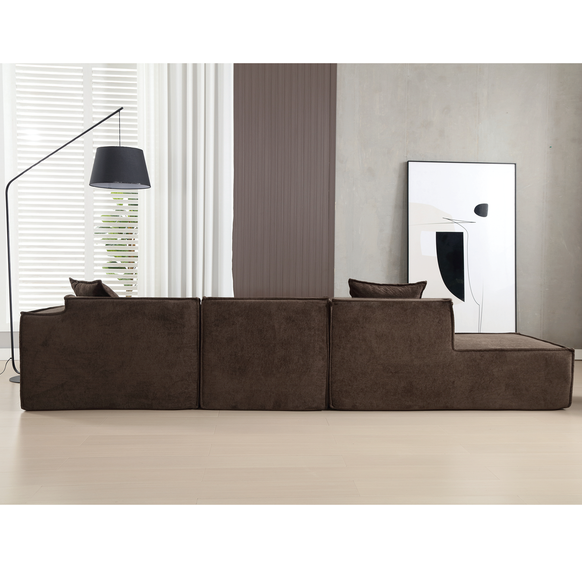 Modular Combination Living Room Sofa Set, Modern Minimalist Sofa, Free Installation Sofa, L-Shaped, Italian Minimalist T