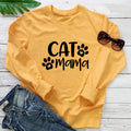 Cat Mama lettering cat print