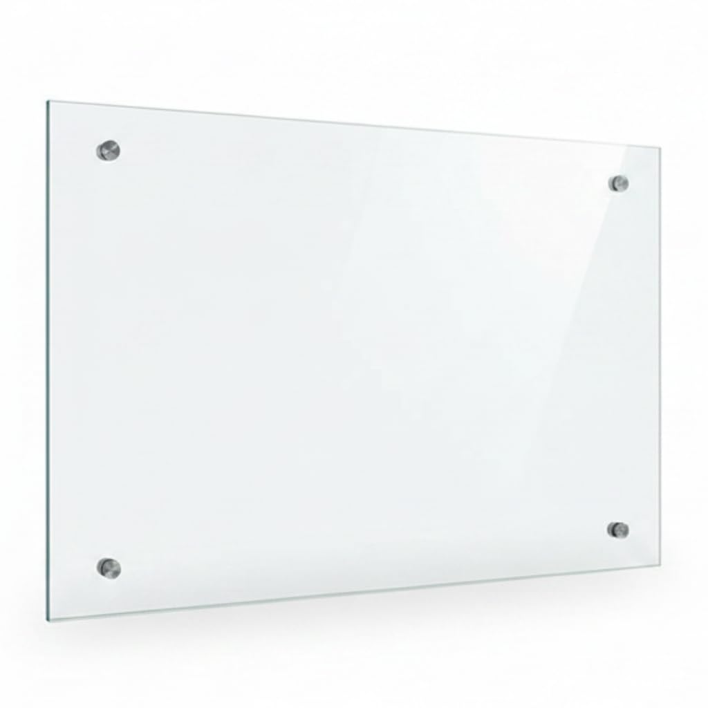 Mucola Küchenrückwand Glas Spritzschutz Sicherheitsglas 70x50 cm Schwarz